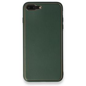 Newface iPhone 7 Plus Coco Deri Silikon Kapak Yeşil Kılıf