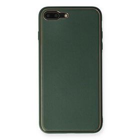 Newface iPhone 7 Plus Coco Deri Silikon Kapak Yeşil Kılıf