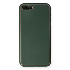 Newface iPhone 7 Plus Coco Deri Silikon Kapak Yeşil Kılıf