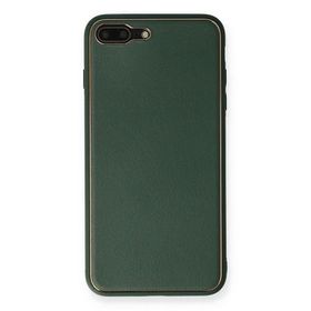 Newface iPhone 7 Plus Coco Deri Silikon Kapak Yeşil Kılıf