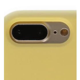 Newface iPhone 7 Plus Nano İçi Kadife Silikon - Sarı Cep Telefonu Kılıfı