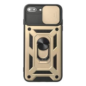 Newface iPhone 7 Plus Pars Lens Yüzüklü Silikon Gold Kılıf
