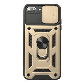 Newface iPhone 7 Plus Pars Lens Yüzüklü Silikon Gold Kılıf