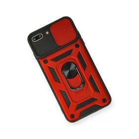 Newface iPhone 7 Plus Pars Lens Yüzüklü Silikon Kırmızı Kılıf