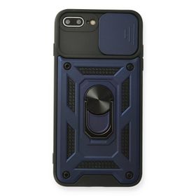 Newface iPhone 7 Plus Pars Lens Yüzüklü Silikon Lacivert Kılıf