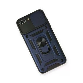 Newface iPhone 7 Plus Pars Lens Yüzüklü Silikon Lacivert Kılıf