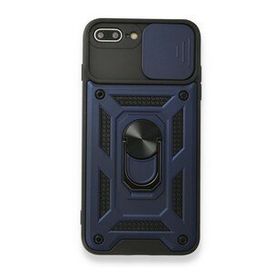 Newface iPhone 7 Plus Pars Lens Yüzüklü Silikon Lacivert Kılıf