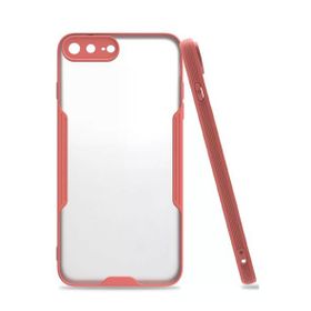 Newface iPhone 7 Plus Platin Silikon Pembe Cep Telefonu Kılıfı