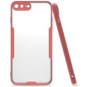 Newface iPhone 7 Plus Platin Silikon Pembe Cep Telefonu Kılıfı
