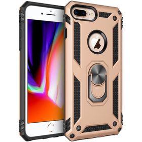 Newface iPhone 7 Plus Sofya Yüzüklü Silikon Kapak Gold Kılıf