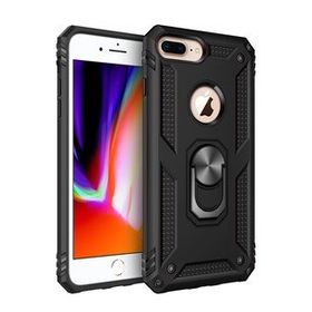 Newface iPhone 7 Plus Sofya Yüzüklü Silikon Kapak Siyah Kılıf