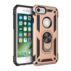 Newface iPhone 7 Sofya Yüzüklü Silikon Kapak Gold Kılıf