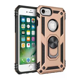 Newface iPhone 7 Sofya Yüzüklü Silikon Kapak Gold Kılıf