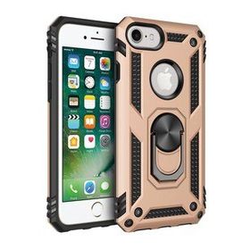 Newface iPhone 7 Sofya Yüzüklü Silikon Kapak Gold Kılıf