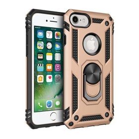 Newface iPhone 7 Sofya Yüzüklü Silikon Kapak Gold Kılıf