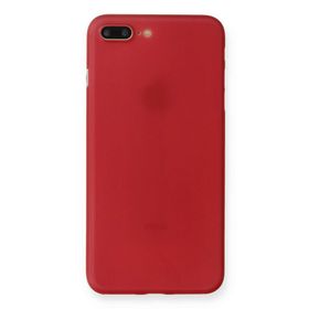 Newface iPhone 8 Plus PP Ultra İnce Kapak Kırmızı Cep Telefonu Kılıfı