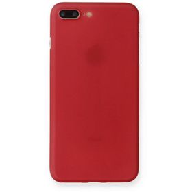 Newface iPhone 8 Plus PP Ultra İnce Kapak Kırmızı Cep Telefonu Kılıfı