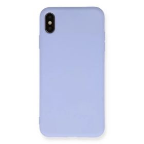Newface iPhone X Nano İçi Kadife Silikon - Lila Cep Telefonu Kılıfı