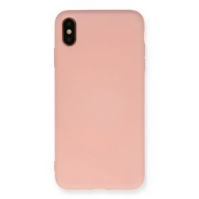 Newface iPhone X Nano İçi Kadife Silikon - Pudra Cep Telefonu Kılıfı