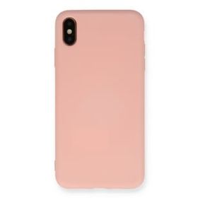 Newface iPhone X Nano İçi Kadife Silikon - Pudra Cep Telefonu Kılıfı
