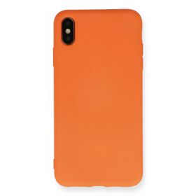 Newface iPhone X Nano İçi Kadife Silikon - Turuncu Cep Telefonu Kılıfı