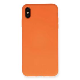 Newface iPhone X Nano İçi Kadife Silikon - Turuncu Cep Telefonu Kılıfı
