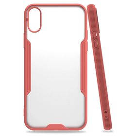 Newface iPhone X Platin Silikon - Pembe Kılıf