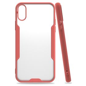 Newface iPhone X Platin Silikon - Pembe Kılıf