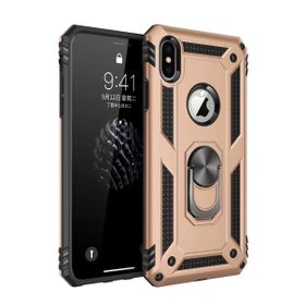 Newface iPhone X Sofya Yüzüklü Silikon Kapak Gold Kılıf