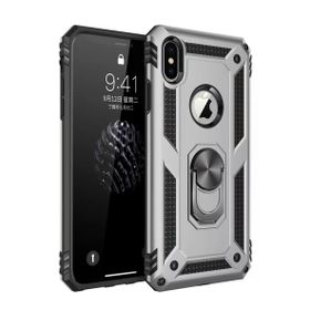 Newface iPhone X Sofya Yüzüklü Silikon Kapak Gümüş Kılıf