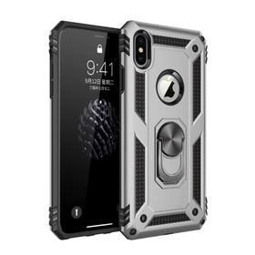 Newface iPhone X Sofya Yüzüklü Silikon Kapak Gümüş Kılıf
