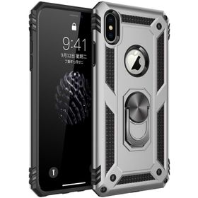 Newface iPhone X Sofya Yüzüklü Silikon Kapak Gümüş Kılıf