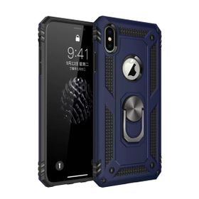 Newface iPhone X Sofya Yüzüklü Silikon Kapak Lacivert Kılıf