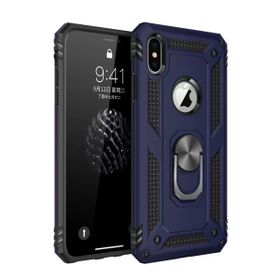 Newface iPhone X Sofya Yüzüklü Silikon Kapak Lacivert Kılıf