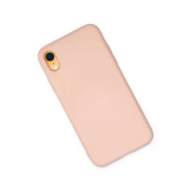 Newface iPhone XR Nano içi Kadife Silikon - Pudra Kılıf