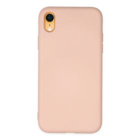 Newface iPhone XR Nano içi Kadife Silikon - Pudra Kılıf