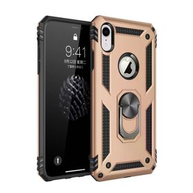 Newface iPhone XR Sofya Yüzüklü Silikon Kapak Gold Kılıf