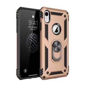 Newface iPhone XR Sofya Yüzüklü Silikon Kapak Gold Kılıf