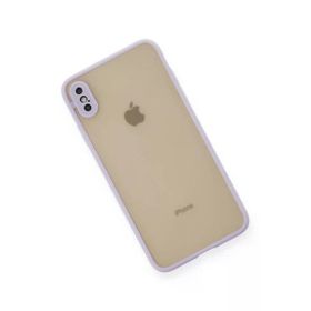 Newface iPhone XS Max Kılıf Montreal Silikon Kapak Mor Cep Telefonu Kılıfı