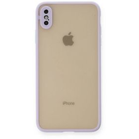 Newface iPhone XS Max Kılıf Montreal Silikon Kapak Mor Cep Telefonu Kılıfı