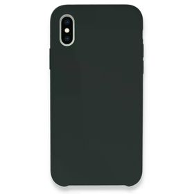 Newface iPhone XS Max Lansman Legant Silikon Koyu Yeşil Cep Telefonu Kılıfı