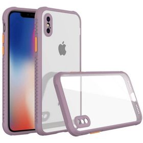 Newface iPhone XS Max Miami Şeffaf Silikon Açık Mor Kılıf