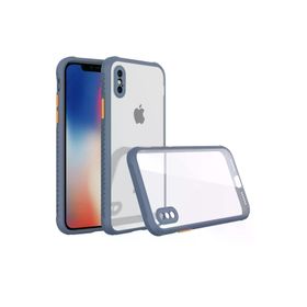 Newface iPhone XS Max Miami Şeffaf Silikon Gri Kılıf