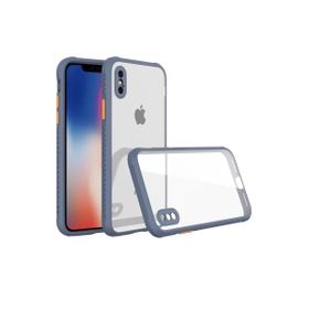 Newface iPhone XS Max Miami Şeffaf Silikon Gri Kılıf
