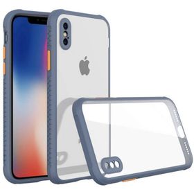 Newface iPhone XS Max Miami Şeffaf Silikon Gri Kılıf