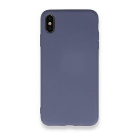 Newface iPhone XS Max Nano İçi Kadife Silikon - Gri Cep Telefonu Kılıfı