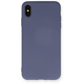 Newface iPhone XS Max Nano İçi Kadife Silikon - Gri Cep Telefonu Kılıfı