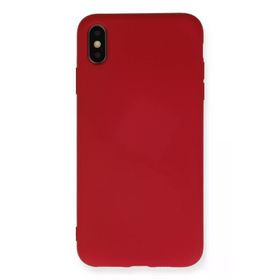 Newface iPhone XS Max Nano İçi Kadife Silikon - Kırmızı Cep Telefonu Kılıfı