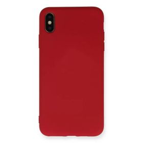 Newface iPhone XS Max Nano İçi Kadife Silikon - Kırmızı Cep Telefonu Kılıfı