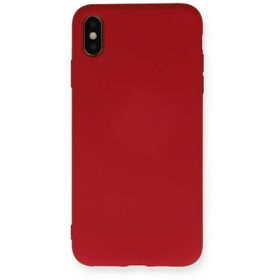 Newface iPhone XS Max Nano İçi Kadife Silikon - Kırmızı Cep Telefonu Kılıfı
